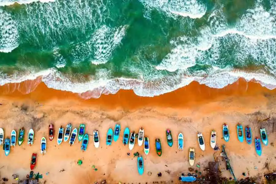 Aerial Photography of Boats on Shore